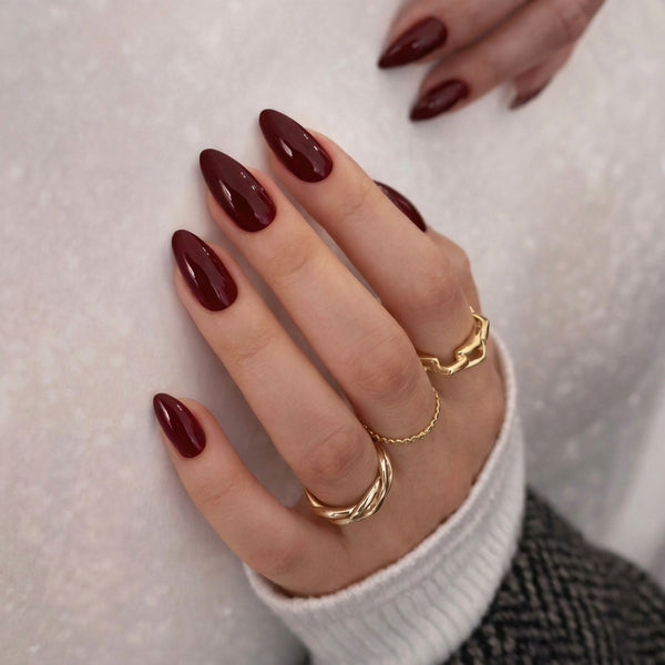 Red Press on Nails