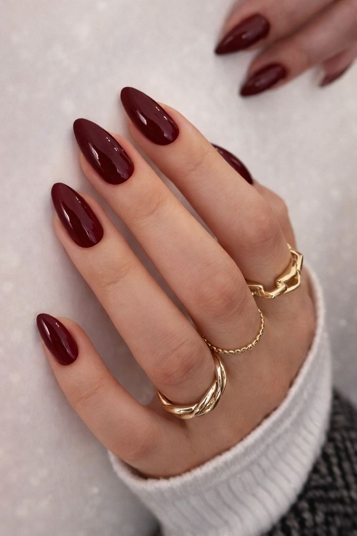 Red Press on Nails